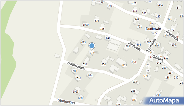 Wieprz, Świerkowa, 772, mapa Wieprz