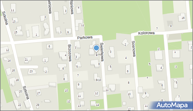 Wierzchowisko, Świerkowa, 4, mapa Wierzchowisko