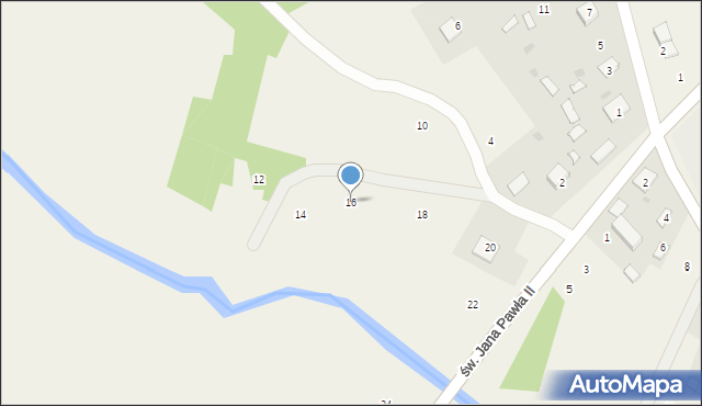 Wilcza Wola, św. Jana Pawła II, 16, mapa Wilcza Wola