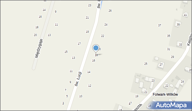 Wilków, św. Łucji, 18, mapa Wilków