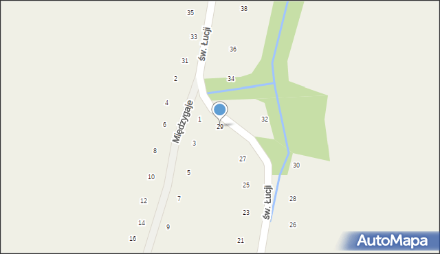 Wilków, św. Łucji, 29, mapa Wilków