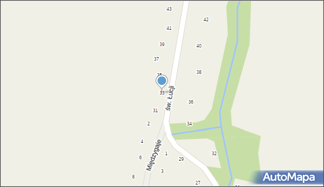 Wilków, św. Łucji, 33, mapa Wilków