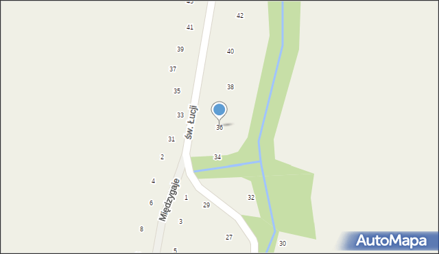 Wilków, św. Łucji, 36, mapa Wilków