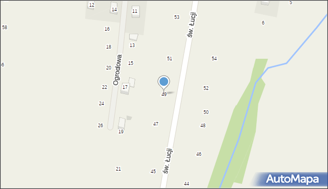 Wilków, św. Łucji, 49, mapa Wilków