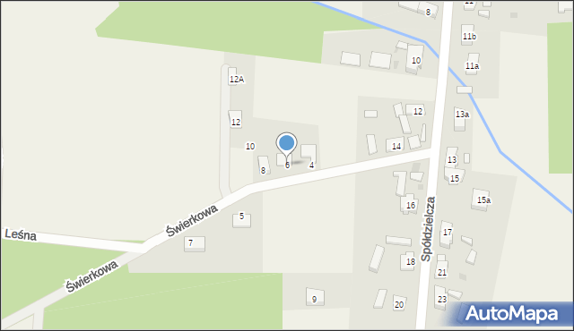 Wilków, Świerkowa, 6, mapa Wilków