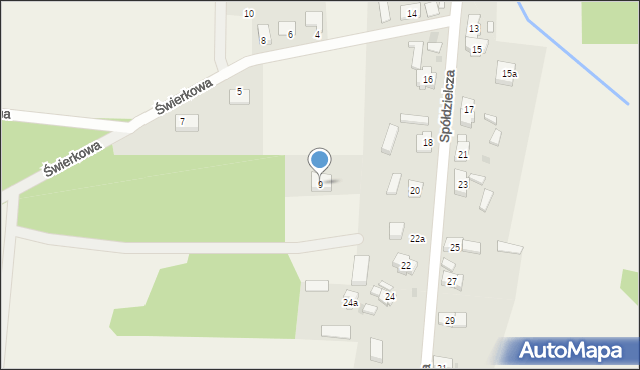 Wilków, Świerkowa, 9, mapa Wilków