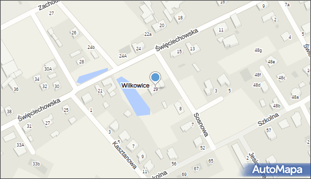 Wilkowice, Święciechowska, 19, mapa Wilkowice