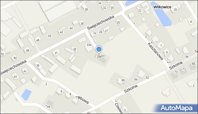Wilkowice, Święciechowska, 33b, mapa Wilkowice