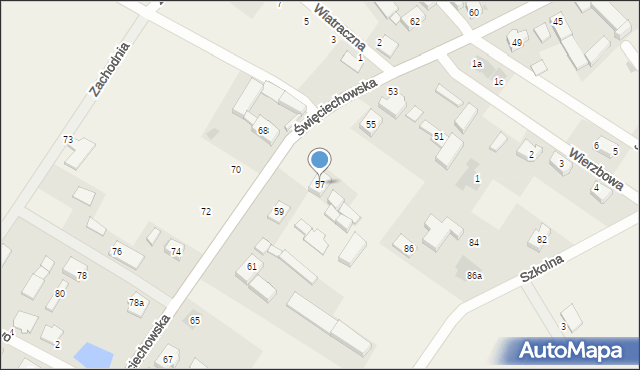 Wilkowice, Święciechowska, 57, mapa Wilkowice