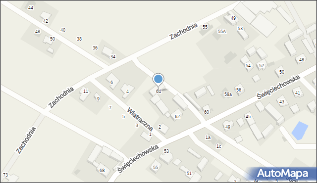 Wilkowice, Święciechowska, 64, mapa Wilkowice