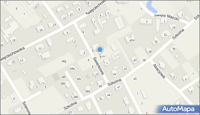 Wilkowice, Świerkowa, 3, mapa Wilkowice