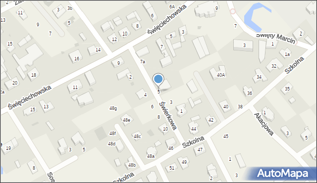 Wilkowice, Świerkowa, 5, mapa Wilkowice