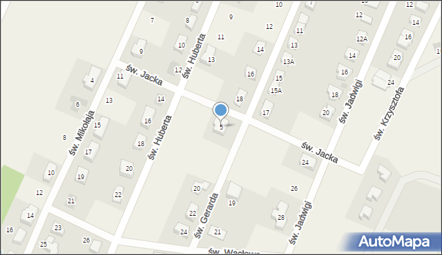 Wilkszyn, św. Jacka, 5, mapa Wilkszyn