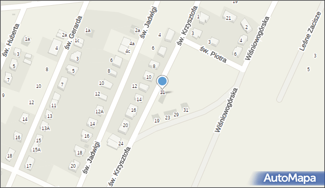 Wilkszyn, św. Krzysztofa, 13, mapa Wilkszyn