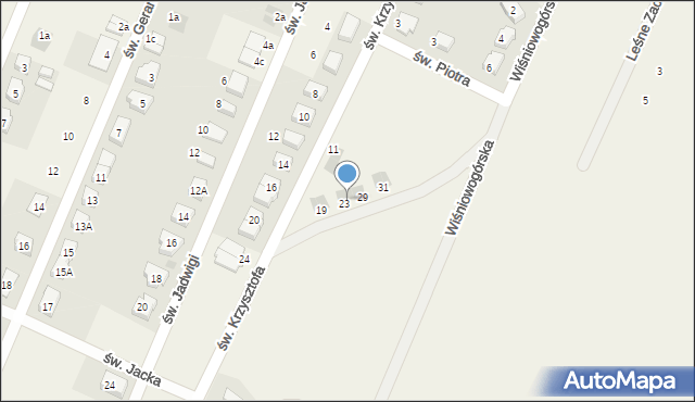 Wilkszyn, św. Krzysztofa, 25, mapa Wilkszyn