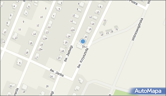Wilkszyn, św. Krzysztofa, 26, mapa Wilkszyn