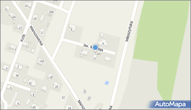 Wilkszyn, św. Macieja, 4a, mapa Wilkszyn