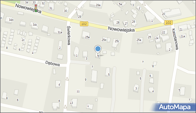 Wisełka, Świerkowa, 5, mapa Wisełka