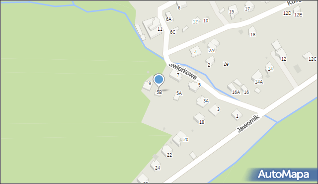 Wisła, Świerkowa, 5B, mapa Wisła