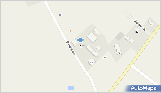Wiślina, Świerkowa, 6, mapa Wiślina