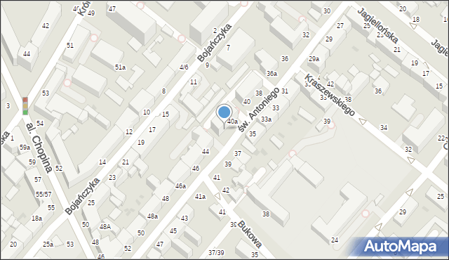 Włocławek, św. Antoniego, 42, mapa Włocławka