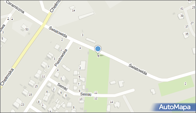 Włodawa, Światowida, 6, mapa Włodawa