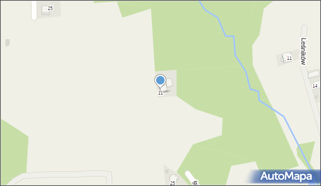 Włosań, św. Antoniego, 11, mapa Włosań