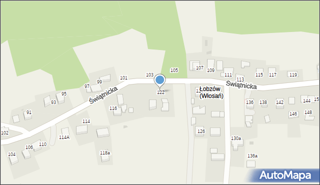 Włosań, Świątnicka, 122, mapa Włosań