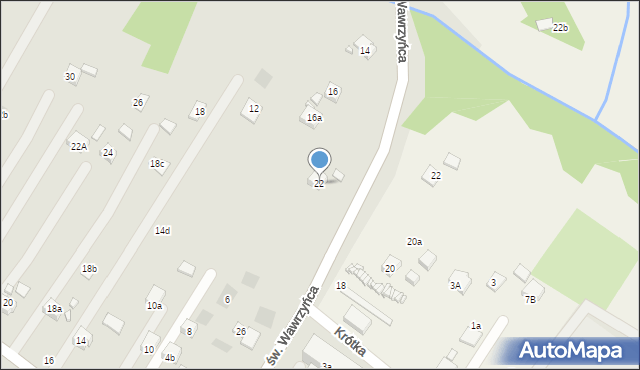 Wodzisław Śląski, św. Wawrzyńca, 22, mapa Wodzisławia Śląskiego