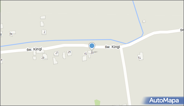 Wojnicz, św. Kingi, 23, mapa Wojnicz