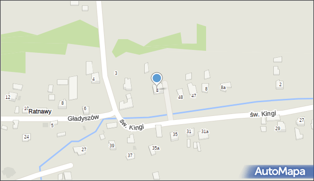 Wojnicz, św. Kingi, 4, mapa Wojnicz