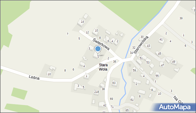 Wola Filipowska, Świerkowa, 1, mapa Wola Filipowska