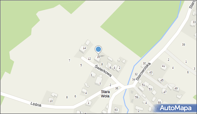 Wola Filipowska, Świerkowa, 10, mapa Wola Filipowska