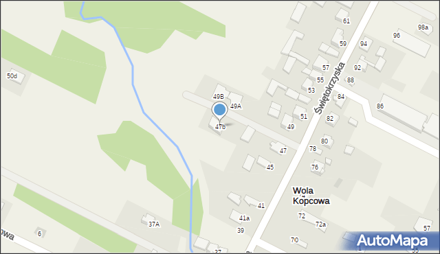 Wola Kopcowa, Świętokrzyska, 47b, mapa Wola Kopcowa