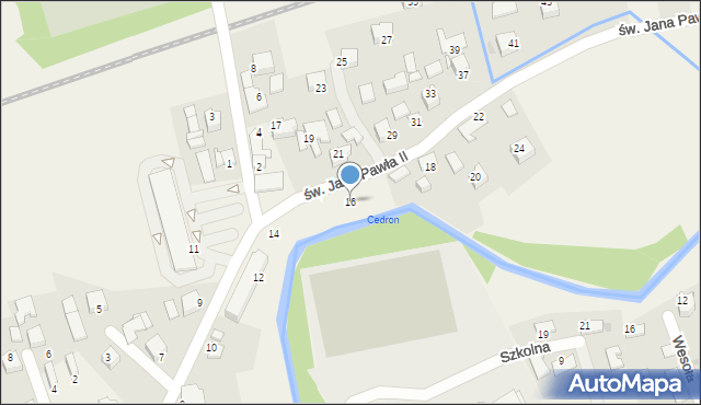 Wola Radziszowska, św. Jana Pawła II, 16, mapa Wola Radziszowska