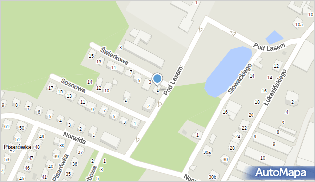 Wolbrom, Świerkowa, 1, mapa Wolbrom