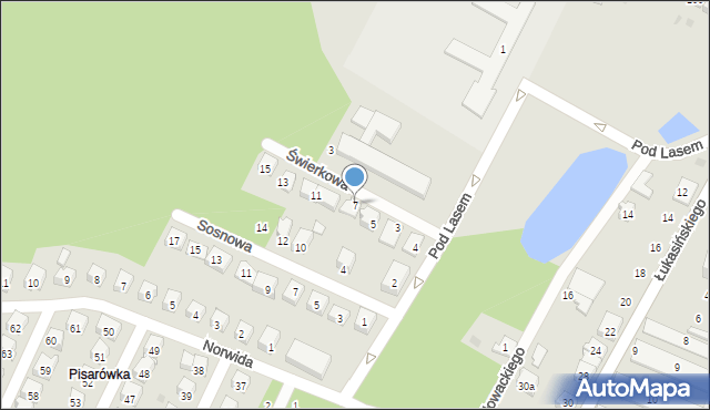 Wolbrom, Świerkowa, 7, mapa Wolbrom