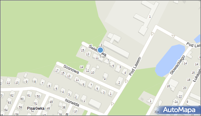 Wolbrom, Świerkowa, 9, mapa Wolbrom