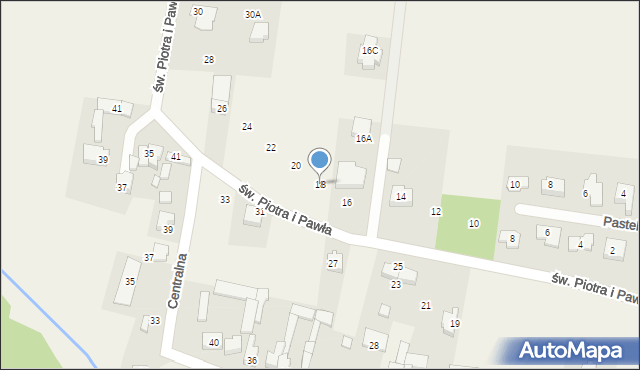 Wolica, św. Piotra i Pawła, 18, mapa Wolica