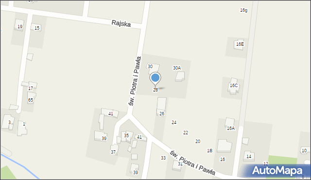 Wolica, św. Piotra i Pawła, 28, mapa Wolica
