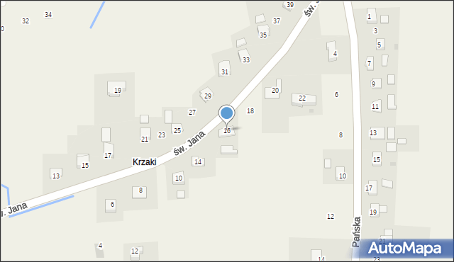 Wrocanka, św. Jana, 16, mapa Wrocanka