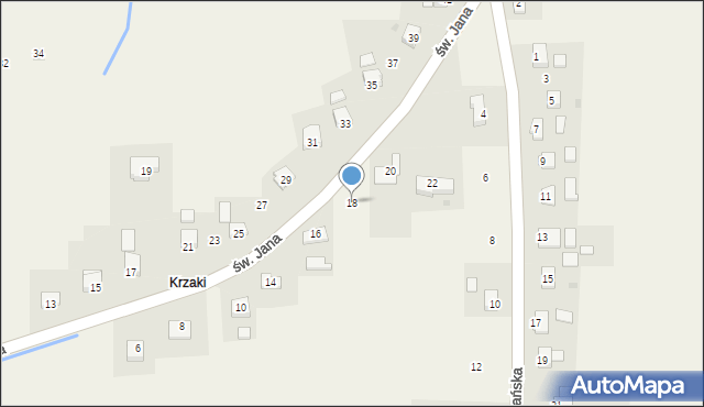 Wrocanka, św. Jana, 18, mapa Wrocanka