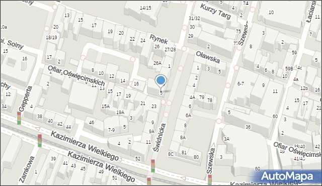 Wrocław, Świdnicka, 5, mapa Wrocławia