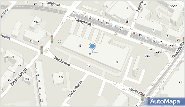 Wrocław, Swobodna, 37s, mapa Wrocławia