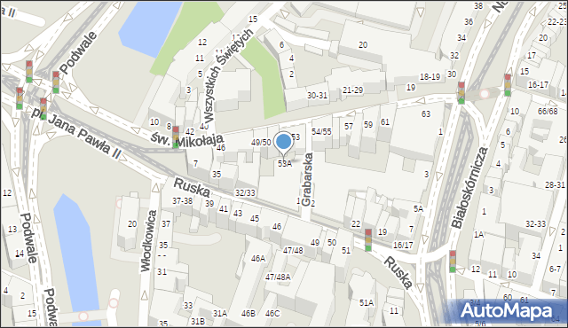 Wrocław, św. Mikołaja, 53A, mapa Wrocławia