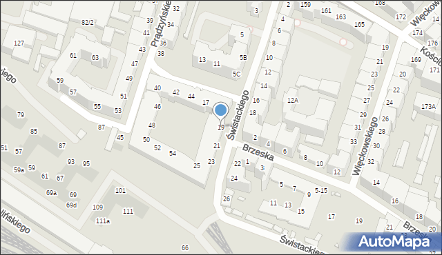Wrocław, Świstackiego Stacha, 19, mapa Wrocławia