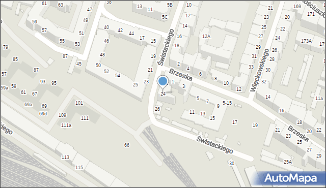 Wrocław, Świstackiego Stacha, 24, mapa Wrocławia