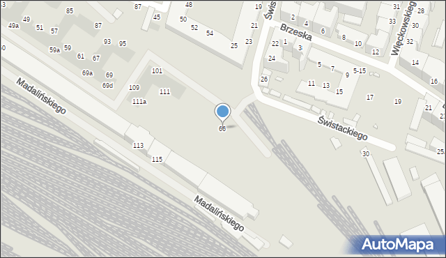 Wrocław, Świstackiego Stacha, 66, mapa Wrocławia