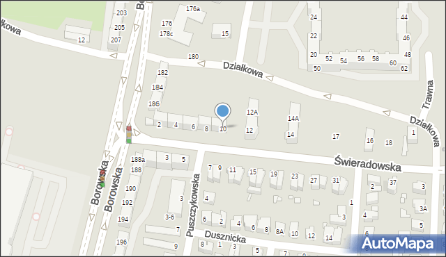 Wrocław, Świeradowska, 10, mapa Wrocławia