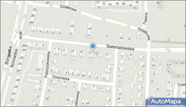 Wrocław, Świeradowska, 25, mapa Wrocławia